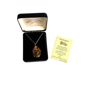 Heathergems Scottish Highlands Heather Stems Pendant Necklace 20 14K GF Chain In
